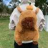 Капибара плюш аниме рюкзак мультфильм милый игрушечный мягкий фаршированное животное каваи для плеча для детей подарки на день рождения 240407