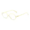 Lunettes de soleil Vintage Small Oval Frame Eyeglass Femme Femme Ins Sweet Cool Eyewear Trend Brand Lire ordinateur Blue Light Blocking Lunes