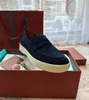 Ny LP Casual Loafer Shoes Sneaker Open Walks Summer Walk Deck Lore Shoes Suede Platform Loafers City Lazy Loafers Men's Blue Piana Shoe Suede Sneaker Mid Cut with Box med Box