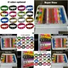 Gioielli 1 lotis100pcs sile bracciali da polso da polso da polso cingolio rettificati bande di braccialetti per bambini festa regalo 18 cm 17 colori drop drile dhjnb