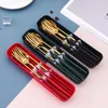 Dinnerware Sets 1PC Stainless Steel Student Portable Tableware Portuguese Fork Spoon Chopsticks Set Outdoor Thre