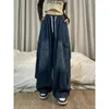 Jeans pour femmes pantalon cargo féminin Vêtements Vintage Vintage Vieux Multi Pocket High Waid Femme décontractée Jame Baggy