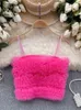 Singreiny Sweet Mesh Crop Tops 3D Florals remmar rygglösa tank kvinnor sommar mode outfit y2k beachwear sexig camis 240415