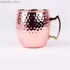 water bottle Mugs Moscow Mu Mug Copper Mug Stainss Steel Beer Cup Rose Gold Hammered Copper Plated Drinkware Retail Price
