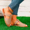 Slippers 2024 Sapatos de alta qualidade para mulheres Summer feminino sólido externo aberto de dedão quadrado raiz concisa tamanho grande tamanho grande