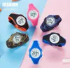 Children's watches OHSEN Kids Sport Watches 50M Waterproof Blue Silicone Electronic Wristwatch Stopwatch Children Digital Watch For Boys Girls