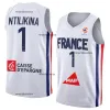 Print National Team Basketball France Jersey 2023 World Cup 32 Victor Wembanyama 10 Evan Fournier 5 Nicolas Batum Joel Embiid 21 Rudy Gobert 27 00 Sylvain FRANCISCO