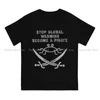 Men's T Shirts Pastafarianism FSM Flying Spaghetti Monsterism Polyester TShirt For Men Stop Global Warning Become Pirate Leisure Tee Shirt