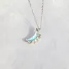 Hänghalsband glödande missfärgning månkedjan halsband korea kreativ lysande sten charm för kvinnor choker bröllop fest jud242o