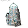 Bolsas de fraldas 2023 Mommy Bag Multi Funcional Bolsa de discagem impressa Backpack Moda de grande capacidade Bolsa de viagem de viagem para carrinho de viagem Q240418