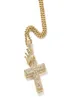 Hip Hop Crown Cross Cross Naszyjniki dla mężczyzn Kobiety luksusowy projektant męski Bling Diamond Złoty łańcuch Naszyjnik biżuterii Prezent7723716