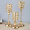 Cristals Crystal Gold Holder Crystals Candelabra Flor Shining Lace Casdem Centro Candlestick Housewarming Candelabrum