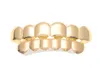 Nieuwe Custom Fit 14K Gold Golde Hip Hop Tands Grillz Caps Top Bottom Grill Set voor MAN3691614