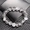 Link Bracelets Natural Azeztulite Clear Quartz Bracelet Women Beautiful Colorful Crystal Energy Healing Jewelry Gift 13MM