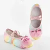 Dansschoenen meisjes ballet bowtie bling gradiënt zachte zool slippers kinderen oefenen ballerina vrouw gymnastiek