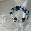 Kryształowa gwiazda Bangle Sweet Bransoletka Elastyczne kolorowe szklane koraliki dla kobiet dziewczęta biżuteria prezenty biżuterii