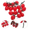 Decorazione per feste simulata Pomodori di ciliegia Po PROATH GHEATH FACK Home Ornament Pvc Fruit