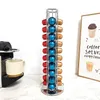 40st Nespresso Capsule Pod Holder Stand Rack Display Coffee Capsules Plating Black Metal Holders Rotatable Racks High Quality 240416