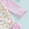 One-pièces princesse florale imprime bébé filles téméraire biscasseur de bobinerie de maillot de bain bébé combinaison de bain d'été pour bébé de natation Q240418