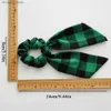 Bands de caoutchouc à cheveux en queue de poney Ribbon Classe de cheveux Santa Claus Elastic Hair Band Style de Noël Plaid Srunchies Simple Fashion Diy Accessoires de cheveux Y240417