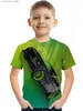 T-shirt Cool Racing 3D Stampato T-shirt creativo casual leggero e comodo t-shirt a maniche corta abbigliamento per bambini estivi Q240418