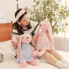 Cute Cartoon Long Ears Bunny Rabbit Doll Soft Stuffed Plush Animal Toys for Children Baby Infants Sleeping Mate