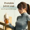 340 ml tragbarer Saftstrafe Wireless mit Strohmixer für Saftmilchshake Cu Cube Food Supplement Smoothie Mixer 240415