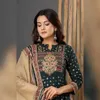 Kobiety Kurta Palazzo Dupatta Wedding Salwar kameez piękny Kurti Pent 240418