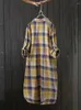 Blouses pour femmes Casual Medium Long Plaid