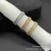 High-end luxe ring Hoge versie Fanjia Single Row Diamond Ring V Gold 18K Rose Full Bead Female Live Broadcast