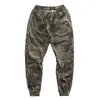 Herenbroek dunne ademende camouflage zomertrend losse casual jogger leggings katoen split cut patchwork werkkleding