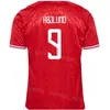 Drużyna narodowa 9 Hojlund Soccer Jersey Dania 14 Damsgaard 23 Hojbjerg 11 Daramy 3 Vestergaard 17 Kristiansen 10 Eriksen 13 Zestawy koszulki piłkarskiej Nelsson 24/25 Euro Cup