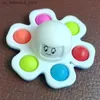 Novel Games Fidget Toy for Autism Lindiater Stress med Silicone Interactive Octopus Changes Face Rotator Push Bubble Fidget Rotator Toy Q240418