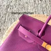 Handbag de luxo feminino L Thread de cera de mão completa VIP FILHA ORIGEM TOGO CHIDE SAFGA 30 16 cm roxo de ouro