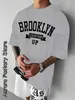 Zomer mannen katoen t -shirt Brooklyn drukt tops manne mode brief camiseta korte mouw kleding Harajuku streetwear 240403