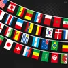 Bandeira de decoração de festa banners decorativos de futebol internacional pendurado no campo de poliéster pingente pingente de pano