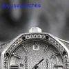 AP Pilot Wrist Watch Royal Oak 15452BC Platinum Diamond Full Sky Star Watch Automatique Taille mécanique d'environ 37 mm 18K Watch Platinum