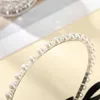 Haargummi -Bänder Auswärts eleganter Frauen Haarband Perle dekorierte Haarbänder Legierung Hoop Kristall Farbic Quaste Stirnband für Erwachsene Mädchen Kopfbedeckung Y240417