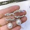 Gold Stup Earring Chanells Woman Designer Luxury Jewelry Women Classics C Logo Hoop Crystal Pearl Orecchini 864