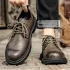Casual Shoes Men Wed Dress Shoe Lace Up Business Oxfords Point Toe Office Formal For Man Designer Brand äkta läder