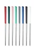Färgglada återanvändbara matpinnar 304 Rostfritt stålhotningsticks Metal Chop Sticks som används för ris sushi servis JK2007XB9991633