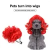 Dog Apparel Stylish Pet Wig Attractive Wavy Comfortable Cosplay Headdress For Dogs Cats Non-deformation Adjustable Props Cute