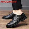 Casual schoenen oxfords voor mannen lederen kleding krokodil patroon Italiaans ontwerp heren winterbedrijf