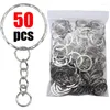 Keychains 50pcs en métal plaqué en métal blanc clés de travoue clés de clé clés de clé clés de clé de clé de clés