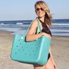 Summer Beach Tote Eva Borsa da spiaggia cestino in silicone con sacca da viaggio impermeabile a sabbia borsetta multiuso