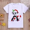 T-shirty Nowe półki 2020 T-shirty dla dzieci chłopców i dziewcząt Drukowane koszulki projektowe dla tańców Pandas Polar Bear Kawaii Harajuku urocze koszulki Q240418