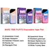 Barz Barz d'origine 7k 7000 Puffs Vaporizants Disposables Vape Pen 10 FLAVOR