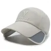 Visare Infällbara stora randen Solskyddsmedel HAT Fashion Anti-UV Baseball Mesh Outdoor Sport Sun Protection Caps