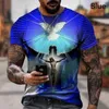 Camicie da uomo 2024 Dio!La maglietta 3D di Cross Fashion su Gesù Love Everone Christian T-shirt Plus Big Size XXS-6XL Men Abbigliamento