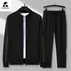 Pantalons de survêtement masculins Suit décontracté d'automne de sports de sport de baseball veste veste veste 2 pièces en cours de course